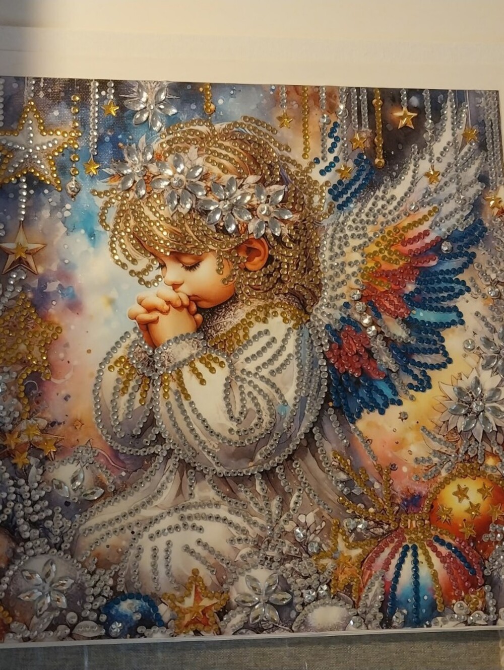 Embellished Angelic Prayer Wall Art - Multi-Color